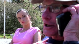 Six pissed old farts gangbang rich young bitch for revenge