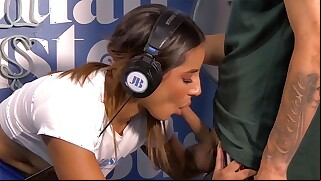 Natalia Garcia Orders a hamburger to suck the delivery guy's cock on Juan Bustos Podcast
